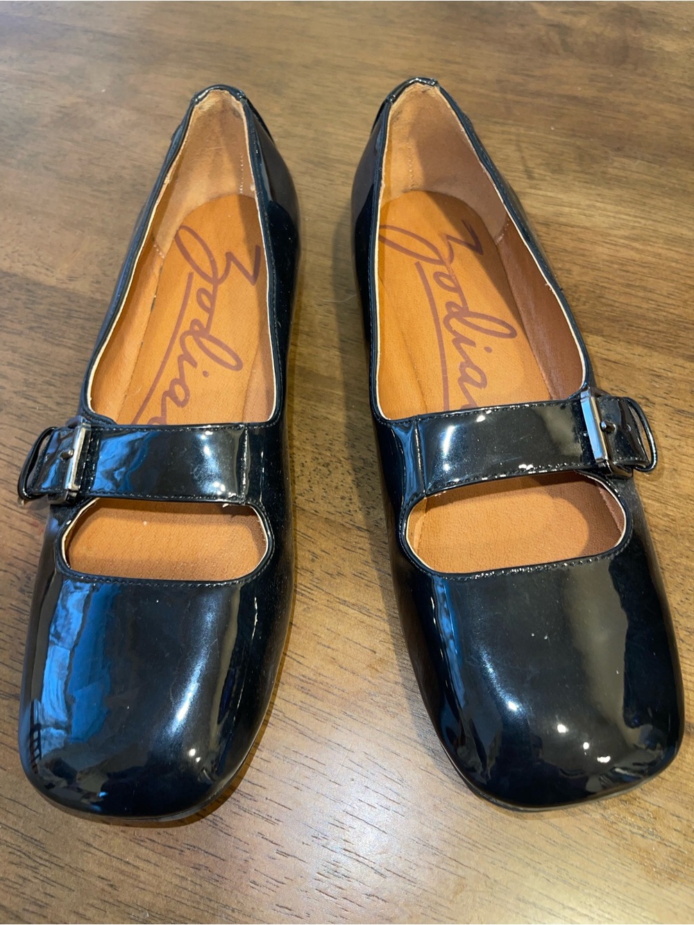Black Patent Mary Jane Flats size 6